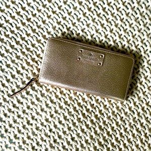 Kate Spade Metallic Full Zip Wallet